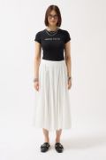 Baskılı Likralı Crop T-Shirt resmi