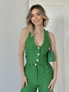 Yeşil Yelek Ve Pantolon Takım resmi