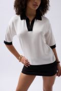 V Yaka Dokulu T-Shirt resmi