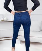 Yüksek Bel Likralı Jean Pantolon 90 Cm resmi