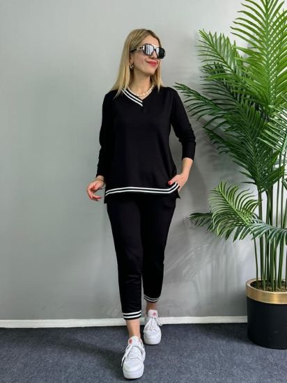 Kadın Yeni Sezon Uzun Kollu Ribana Detay Ikili Takım resmi