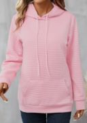 Kadın Uzun Kollu Kapşonlu Bağcıklı Cepli Capitone Sweatshirt resmi
