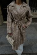 YILAN DESEN TRENCH - Bej resmi