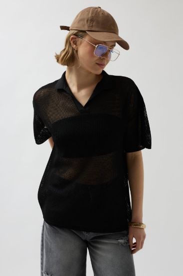Polo Yaka TransparanT-Shirt resmi