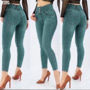 Yüksek Bel Likralı Jean Pantolon 90 Cm resmi