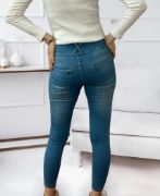 Yüksek Bel Likralı Jean Pantolon 90 Cm resmi