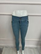 Yüksek Bel Likralı Jean Pantolon 90 Cm resmi
