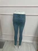 Yüksek Bel Likralı Jean Pantolon 90 Cm resmi
