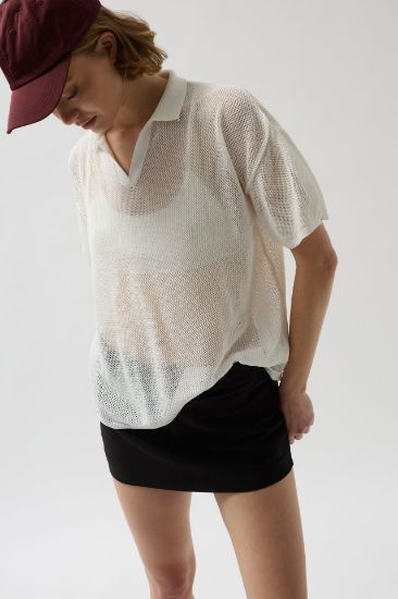 Polo Yaka TransparanT-Shirt resmi