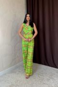 Yeşil Pullu Yelek Ve Pantolon Takım resmi