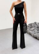 230 Gr Poly Viscose Full Lycra İspanyol Paça Pantolon resmi