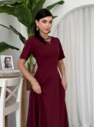 Wera Pliseli Midi Elbise resmi