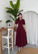 Wera Pliseli Midi Elbise resmi