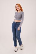 Ters Dikişli Basic Antrasit Body Bluz resmi
