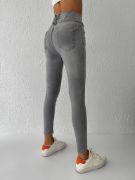 Yüksek Bel Likralı Jean Pantolon 90 Cm resmi