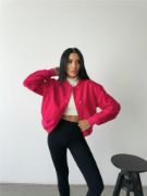 BOMBER MONT CYRUS KUMAŞ - Fuşya resmi
