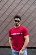 Erkek Kısa Kollu Nasa Baskı Basic Erkek T-shirt resmi