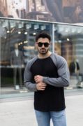 Erkek Uzun Kollu Bisiklet Yaka Viskon Iki Iplik Bluz resmi