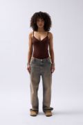 Önü Büzgülü Askılı Bodysuit resmi
