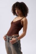 Önü Büzgülü Askılı Bodysuit resmi