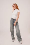 Boğazlı Parlak Kumaş Beyaz Crop resmi