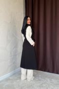 Siyah Kolsuz Kaşe Kaban resmi