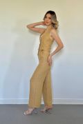 Camel Yelek Ve Pantolon Takım resmi