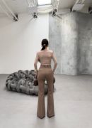 230 Gr Poly Viscose Full Lycra İspanyol Paça Pantolon resmi
