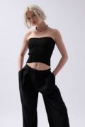 Straplez Dokulu Crop resmi