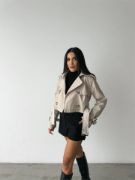 CROP TRENCH KEMER DETAYLI - Taş resmi