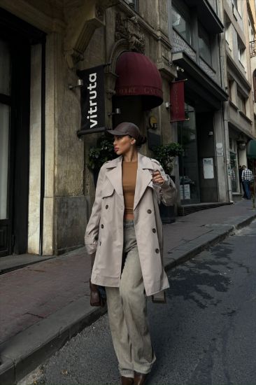 TRENCH KISA ŞANEL BOY - Taş resmi