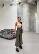 230 Gr Poly Viscose Full Lycra Metal Toka Aksesuarli Pantolon resmi