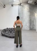 230 Gr Poly Viscose Full Lycra Metal Toka Aksesuarli Pantolon resmi