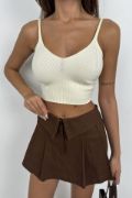 V Yaka Crop Bluz resmi