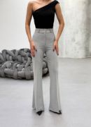 230 Gr Poly Viscose Full Lycra İspanyol Paça Pantolon resmi