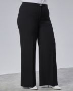 Poly Viscose Full Lycra Beli̇ Lasti̇kli̇ Battal Pantolon resmi