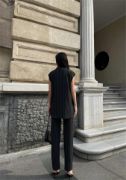 ÇİZGİLİ UZUN YELEK - PANTOLON TAKIM POLVİSCON - Antrasit resmi