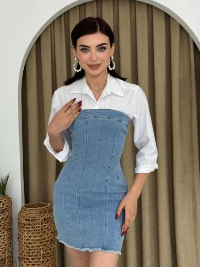 Vinna Straplez Kot Mini Elbise resmi