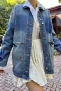 Mavi Vintage Kot Ceket resmi