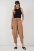 6591 Dokuma Şalvar Pantolon - Camel resmi