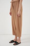 6591 Dokuma Şalvar Pantolon - Camel resmi