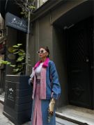 CHANEL GARNİLİ KOT MONT - Fuşya resmi