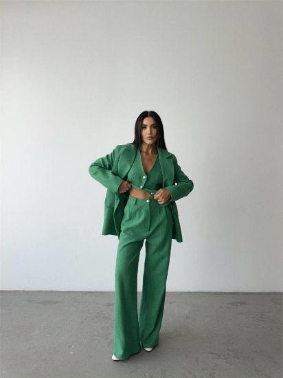 CHANEL YELEK-CEKET-PANTOLON TAKIM - Yeşil resmi
