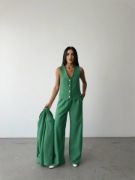 CHANEL YELEK-CEKET-PANTOLON TAKIM - Yeşil resmi