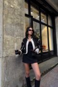 ELYAFLI CROP MONT LANDO KUMAŞ - Siyah resmi