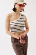 Tek Omuz Çizgili Crop resmi