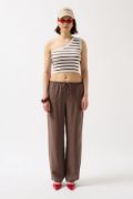 Tek Omuz Çizgili Crop resmi