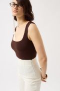 Kare Yaka Kalın Askılı Bodysuit resmi