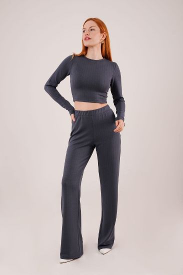 Fitilli Bluz Ve Pantolon Antrasit İkili Takım resmi