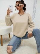 Kadın Uzun Kollu Bisiklet Yaka şardonlu üç Iplik Kumaş Sweat resmi